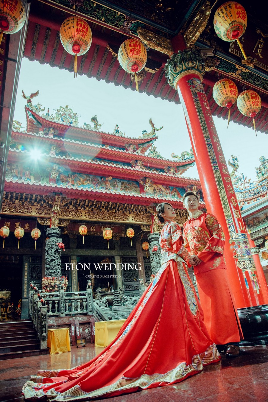 秀禾服婚紗 台南,中式龍鳳褂 台南,台南 中式婚紗照,台南 宮廷婚紗照